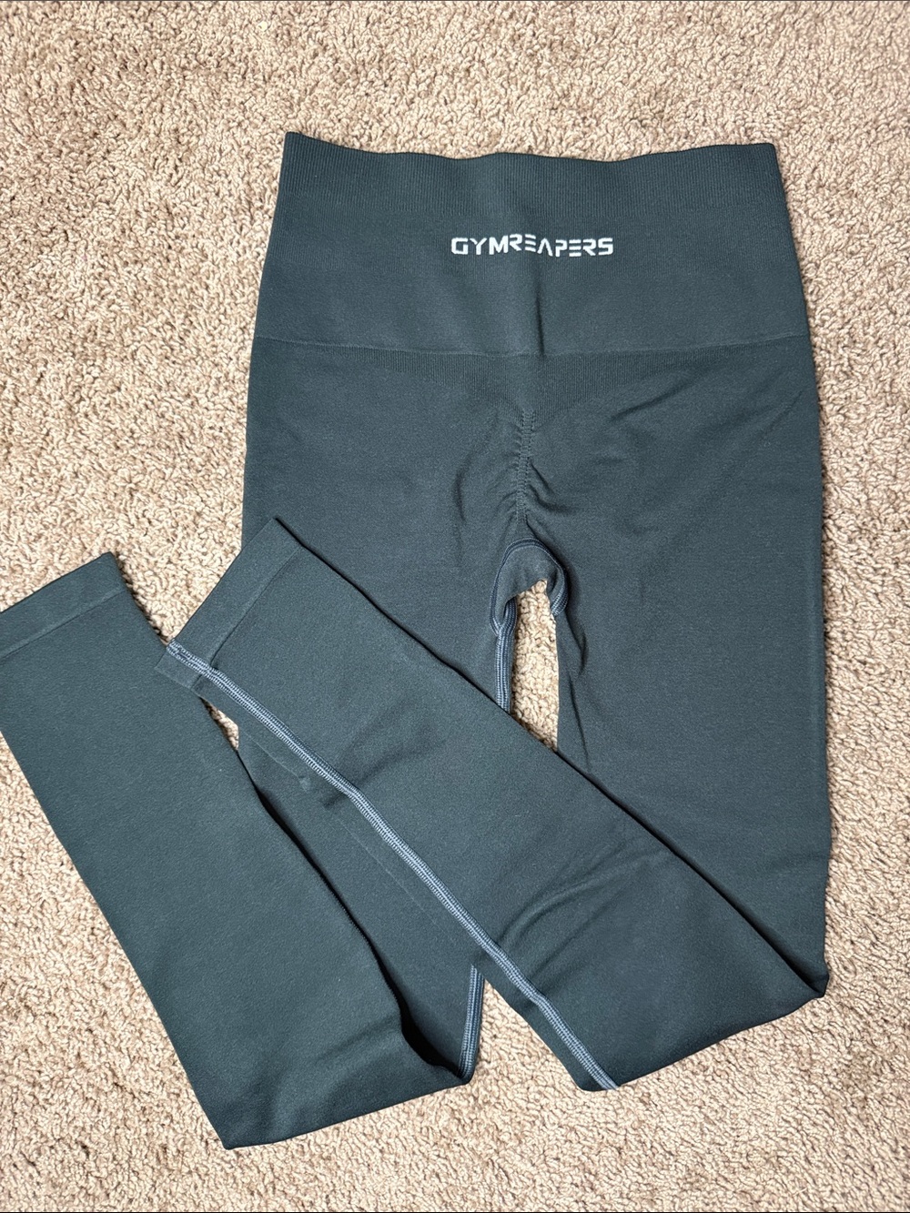 Gymreapers Kids Black High-Waist Leggings